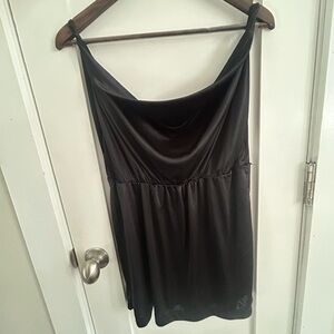 Short Black Satin Dress